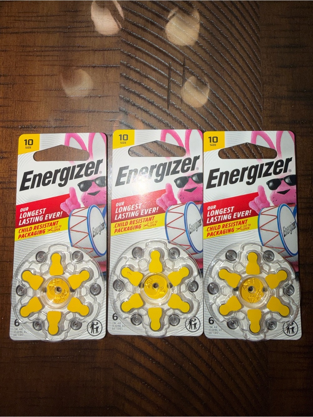 Energizer Size 10 Hearing Aid Batteries - Yellow (Pack of 3)